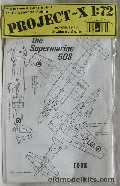 Maintrack 1/72 Supermarine 508 - Bagged, PX-015 plastic model kit